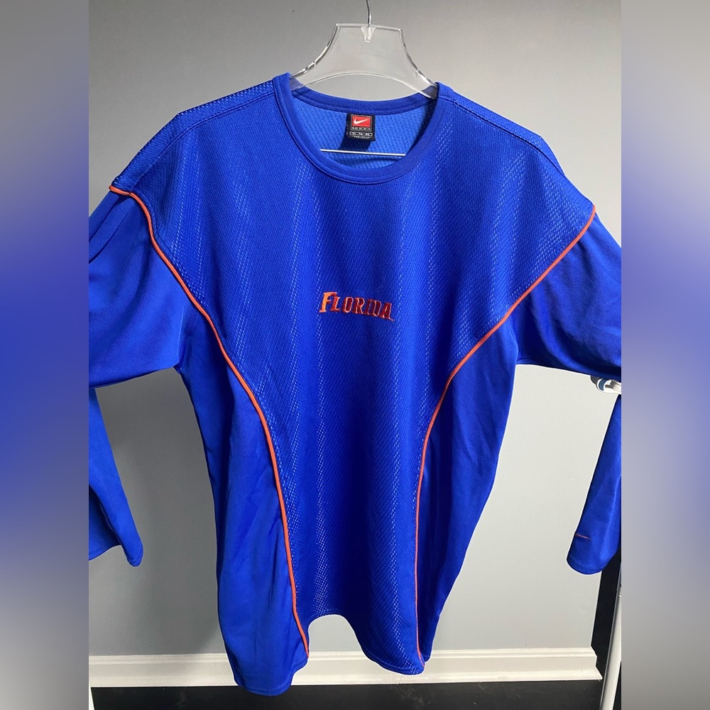 Nike Florida Blue Shirt with Orange Embroidery